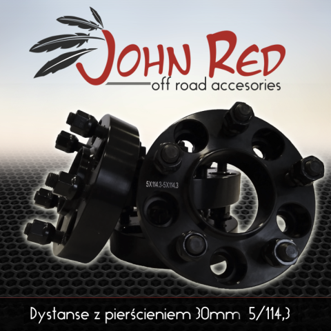 Dystanse aluminiowe z pierścieniem 30mm 71,6  5/114,3 Jeep